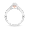 Thumbnail Image 3 of Enchanted Disney Ariel 1/2 CT. T.W. Diamond Flower Frame Engagement Ring in 14K White Gold