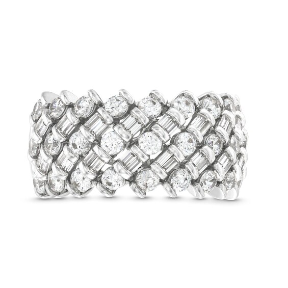 2 CT. T.w. Certified Lab-Grown Diamond Quilt Pattern Ring in 14K White Gold (F/Si2)