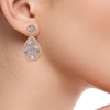 Thumbnail Image 1 of 1 CT. T.W. Champagne and White Diamond Cluster Teardrop Earrings in 10K Rose Gold