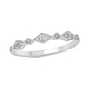 Thumbnail Image 1 of 1/10 CT. T.W. Multi-Diamond Station Art Deco Stackable Band in 10K White Gold