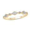 Thumbnail Image 1 of 1/10 CT. T.W. Multi-Diamond Station Art Deco Stackable Band in 10K Gold