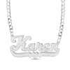 Thumbnail Image 0 of 1/15 CT. T.W. Diamond Underlined Name Necklace in Sterling Silver (1 Line)