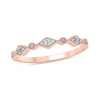 Thumbnail Image 0 of 1/10 CT. T.W. Multi-Diamond Station Art Deco Stackable Band in 10K Rose Gold