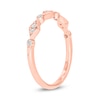 Thumbnail Image 1 of 1/10 CT. T.W. Multi-Diamond Station Art Deco Stackable Band in 10K Rose Gold