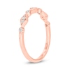 Thumbnail Image 1 of 1/10 CT. T.W. Multi-Diamond Station Art Deco Stackable Band in 10K Rose Gold