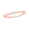 Thumbnail Image 1 of 1/6 CT. T.W. Diamond Bamboo Stackable Band in 10K Rose Gold