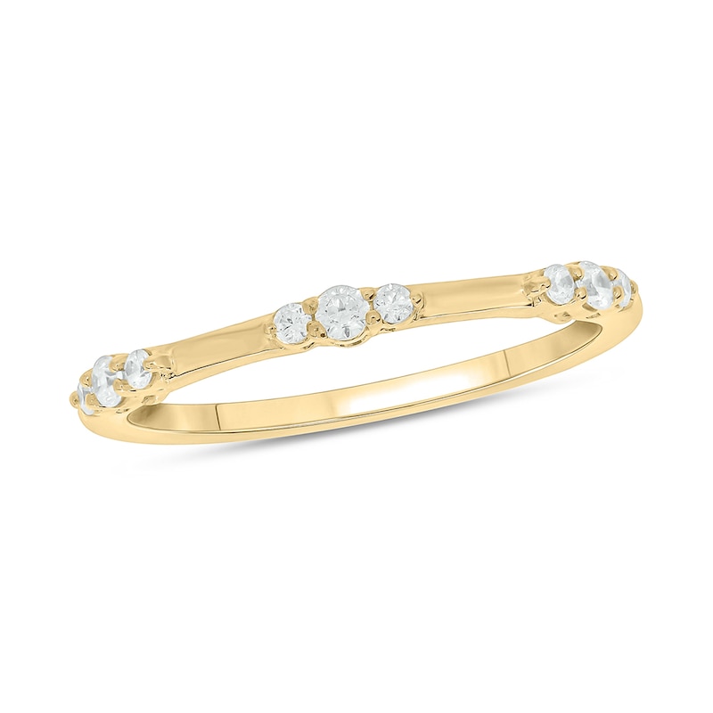 Main Image 1 of 1/6 CT. T.W. Diamond Bamboo Stackable Band in 10K Gold