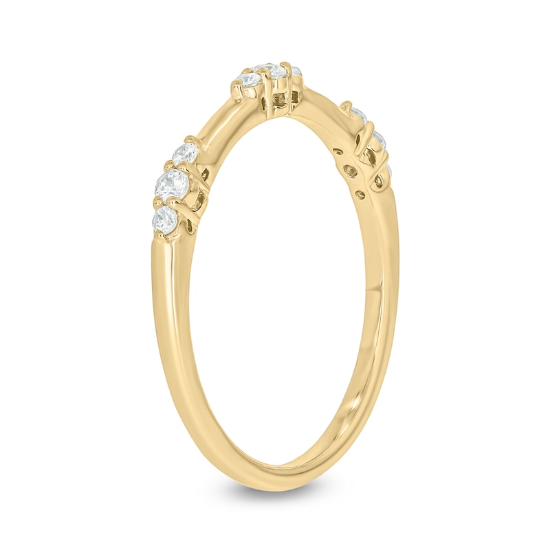 Main Image 2 of 1/6 CT. T.W. Diamond Bamboo Stackable Band in 10K Gold