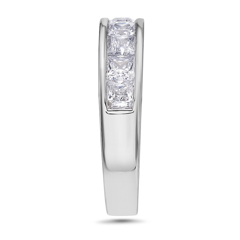 Main Image 2 of 1-1/2 CT. T.W. Princess-Cut Diamond Nine Stone Wedding Band in 14K White Gold (I/SI2)