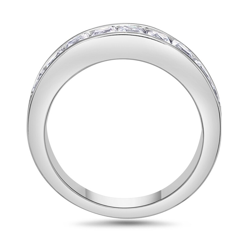 Main Image 3 of 1-1/2 CT. T.W. Princess-Cut Diamond Nine Stone Wedding Band in 14K White Gold (I/SI2)