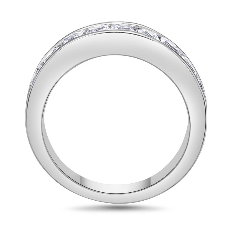 Main Image 3 of 1-1/2 CT. T.W. Princess-Cut Diamond Nine Stone Wedding Band in 14K White Gold (H/VS2)