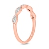 Thumbnail Image 2 of 1/6 CT. T.W. Marquise Multi-Diamond Vintage-Style Stackable Band in 10K Rose Gold