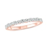 Thumbnail Image 1 of 1/6 CT. T.W. Baguette and Round Diamond Zig-Zag Stackable Band in 10K Rose Gold