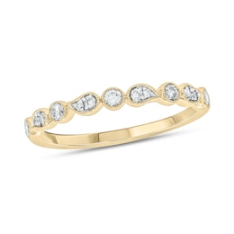 1/5 CT. T.W. Diamond Paisley Stackable Band in 10K Gold
