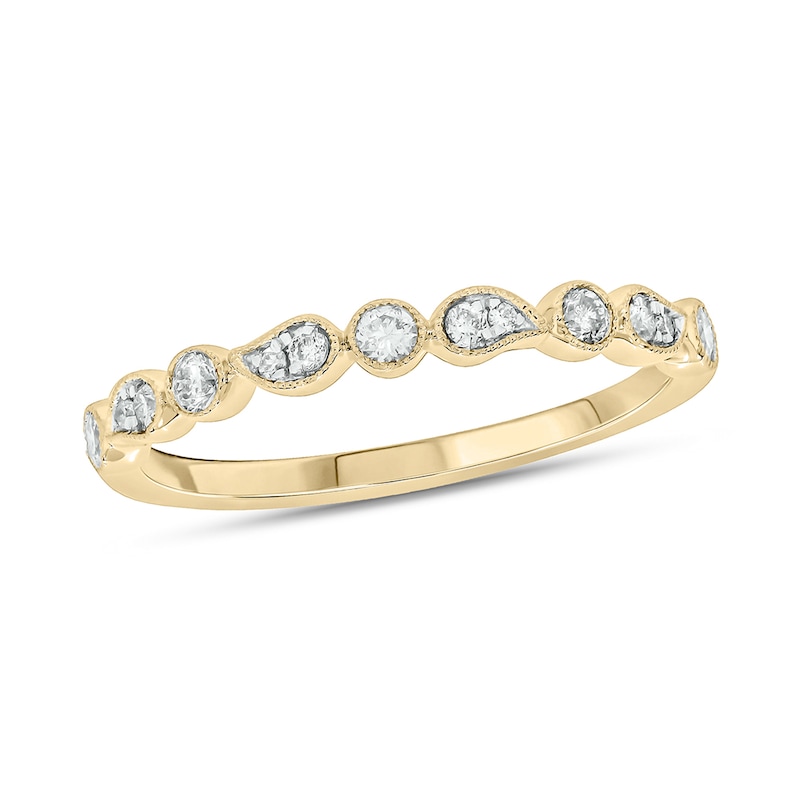 Main Image 1 of 1/5 CT. T.W. Diamond Paisley Stackable Band in 10K Gold