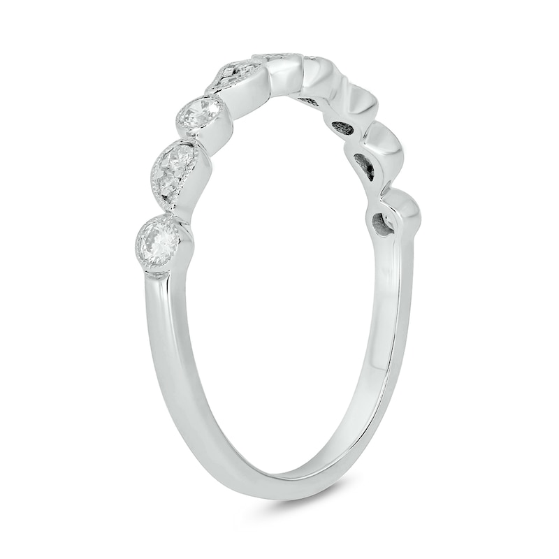 Main Image 2 of 1/5 CT. T.W. Diamond Paisley Stackable Band in 10K White Gold