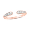 Thumbnail Image 1 of 1/5 CT. T.W. Diamond Graduated Open Shank Stackable Band in 10K Rose Gold