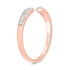 Thumbnail Image 2 of 1/5 CT. T.W. Diamond Graduated Open Shank Stackable Band in 10K Rose Gold