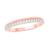 Thumbnail Image 1 of 1/5 CT. T.W. Diamond Rope Edge Stackable Band in 10K Rose Gold