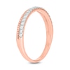 Thumbnail Image 2 of 1/5 CT. T.W. Diamond Rope Edge Stackable Band in 10K Rose Gold