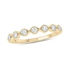 Thumbnail Image 1 of 1/4 CT. T.W. Diamond Station Vintage-Style Stackable Band in 10K Gold