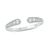 Thumbnail Image 1 of 1/5 CT. T.W. Diamond Graduated Open Shank Stackable Band in 10K White Gold
