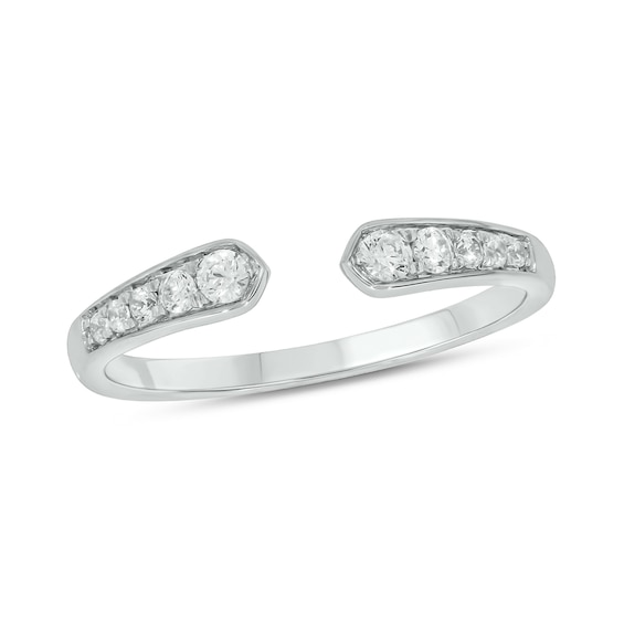 1/5 CT. T.w. Diamond Graduated Open Shank Stackable Band in 10K White Gold