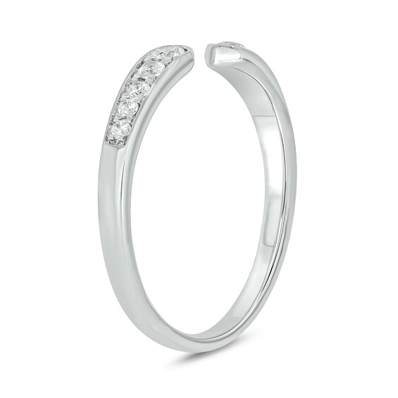 1/5 CT. T.w. Diamond Graduated Open Shank Stackable Band in 10K White Gold