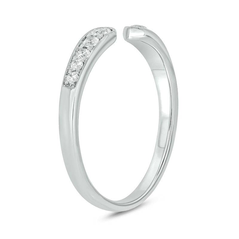 Main Image 2 of 1/5 CT. T.W. Diamond Graduated Open Shank Stackable Band in 10K White Gold