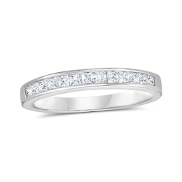 1/2 CT. T.W. Princess-Cut Diamond Wedding Band in Platinum (I/SI2)