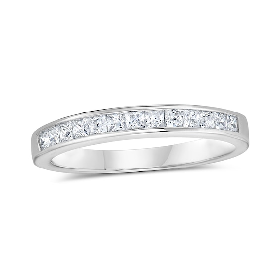 1/2 CT. T.w. Princess-Cut Diamond Wedding Band in Platinum (I/Si2)
