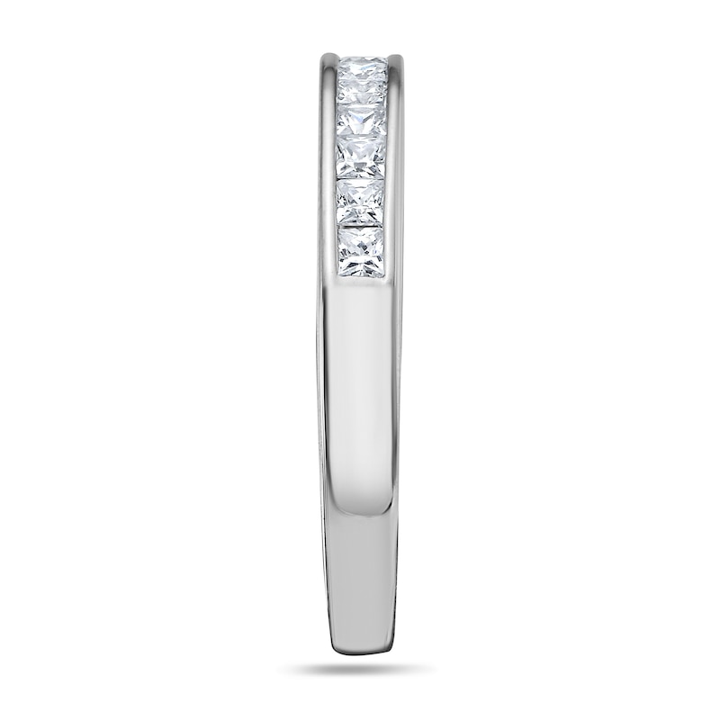 Main Image 2 of 1/2 CT. T.W. Princess-Cut Diamond Wedding Band in Platinum (I/SI2)