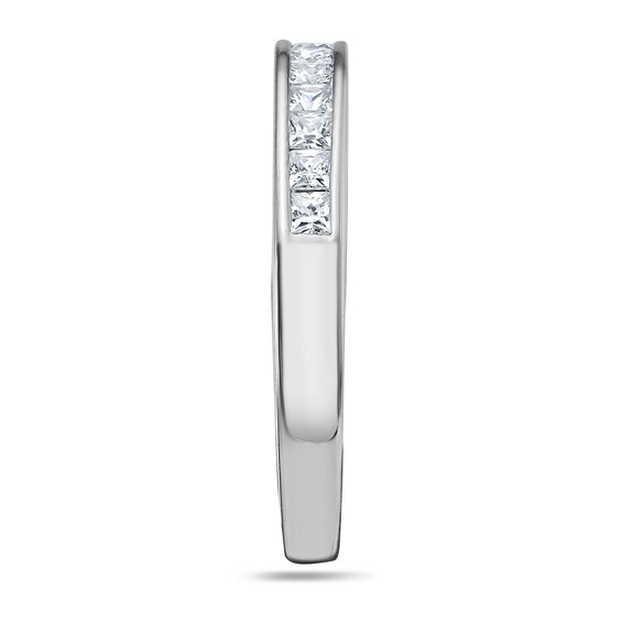 1/2 CT. T.w. Princess-Cut Diamond Wedding Band in 14K White Gold (I/Si2)