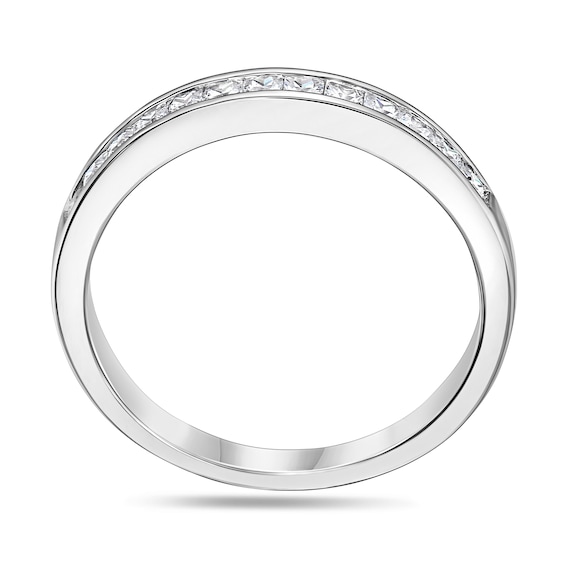 1/2 CT. T.w. Princess-Cut Diamond Wedding Band in 14K White Gold (I/Si2)
