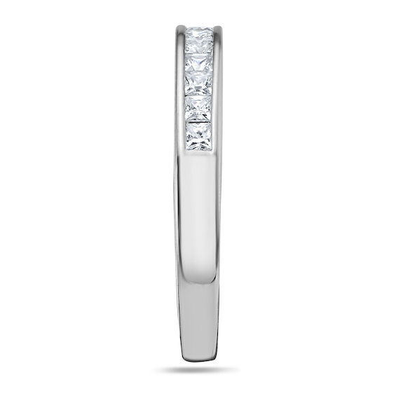1/2 CT. T.w. Princess-Cut Diamond Wedding Band in 14K White Gold (H/Vs2)