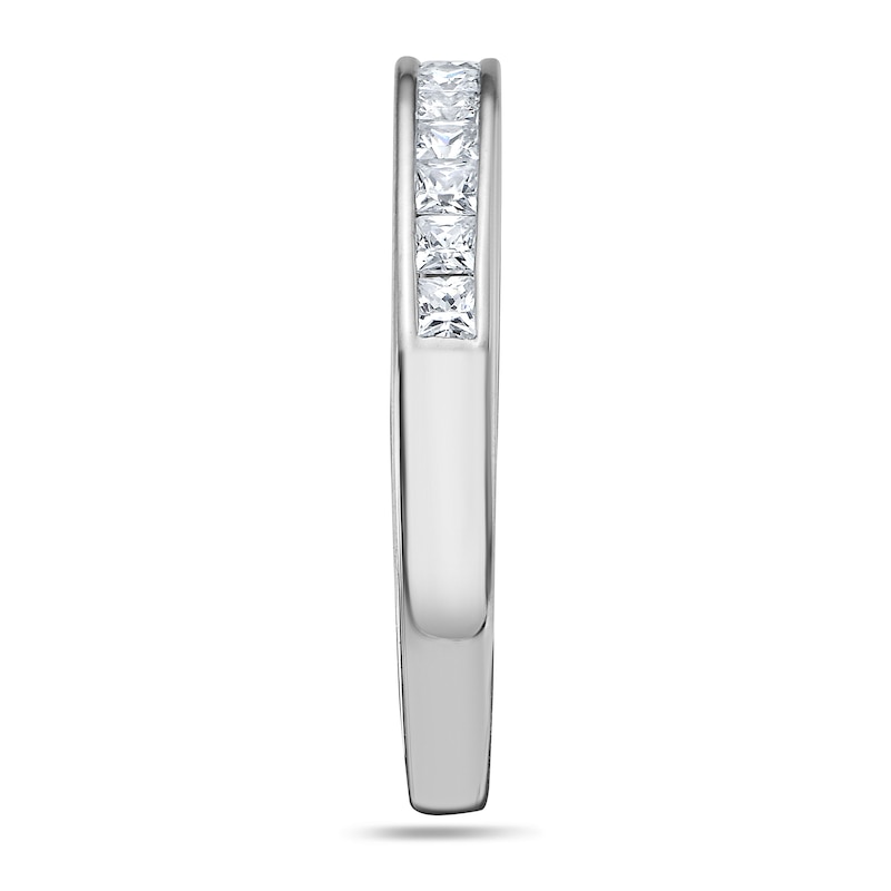 Main Image 2 of 1/2 CT. T.W. Princess-Cut Diamond Wedding Band in 14K White Gold (H/VS2)