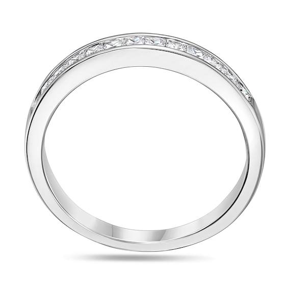1/2 CT. T.w. Princess-Cut Diamond Wedding Band in 14K White Gold (H/Vs2)