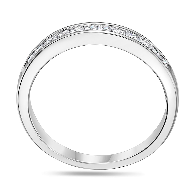Main Image 3 of 1/2 CT. T.W. Princess-Cut Diamond Wedding Band in 14K White Gold (H/VS2)