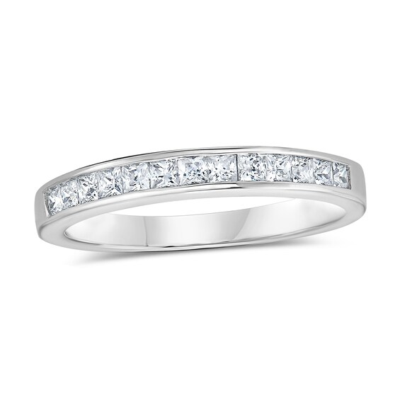 1/2 CT. T.w. Princess-Cut Diamond Wedding Band in Platinum (H/Vs2)