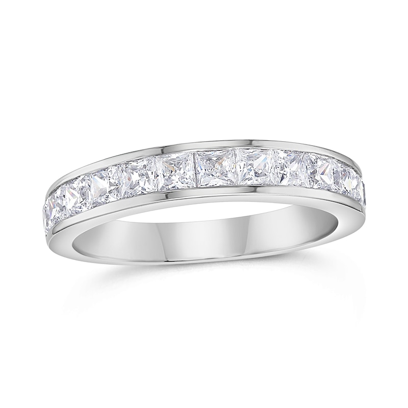 Main Image 1 of 1 CT. T.W. Princess-Cut Diamond Wedding Band in 14K White Gold (I/SI2)