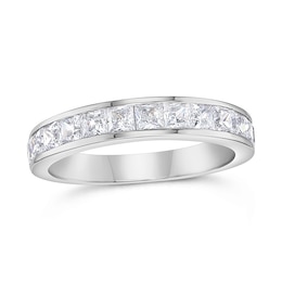 1 CT. T.W. Princess-Cut Diamond Wedding Band in 14K White Gold (H/VS2)