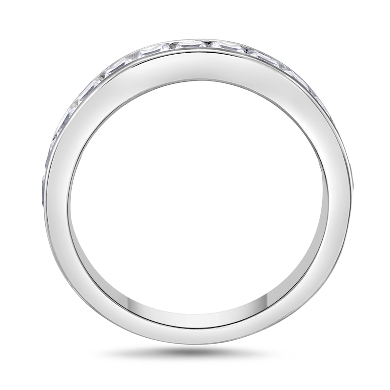 Main Image 3 of 1 CT. T.W. Princess-Cut Diamond Wedding Band in 14K White Gold (H/VS2)