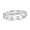 Thumbnail Image 1 of 1-1/2 CT. T.W. Princess-Cut Diamond Wedding Band in 14K White Gold (I/SI2)