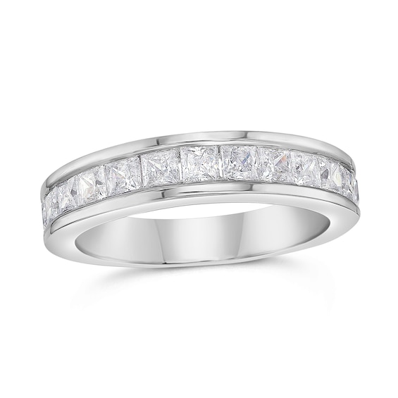 1-1/2 CT. T.w. Princess-Cut Diamond Wedding Band in 14K White Gold (I/Si2)