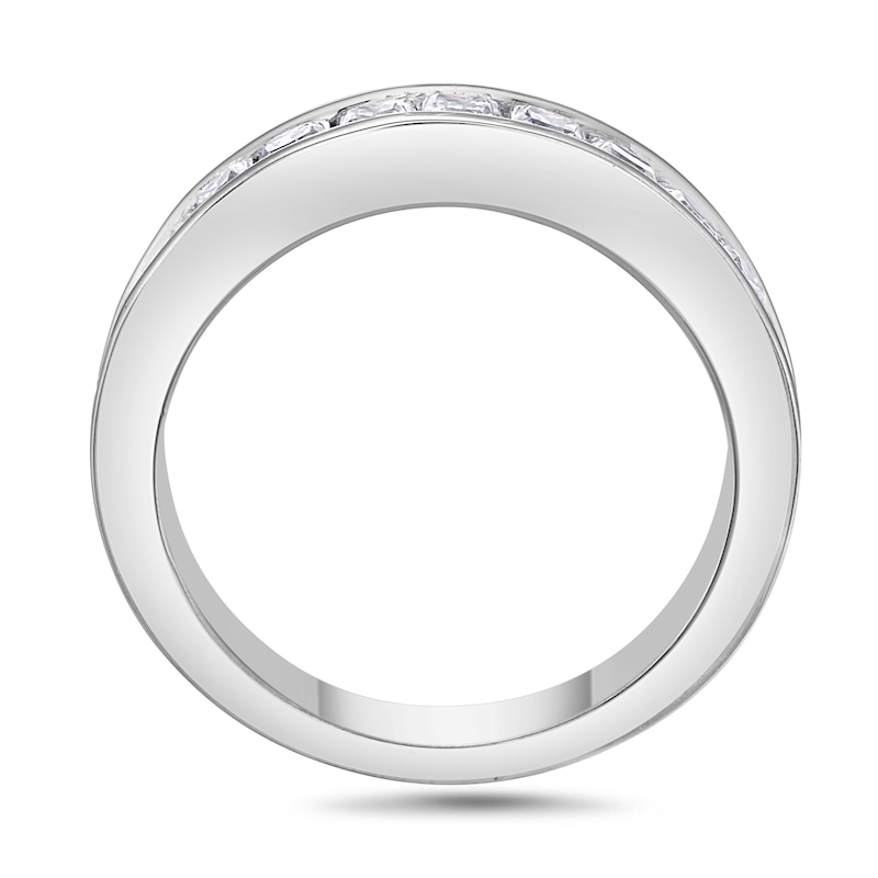 Main Image 3 of 1-1/2 CT. T.W. Princess-Cut Diamond Wedding Band in 14K White Gold (I/SI2)