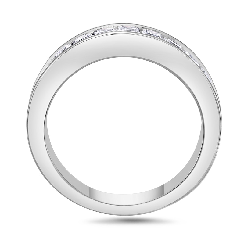 Main Image 3 of 1-1/2 CT. T.W. Princess-Cut Diamond Wedding Band in 14K White Gold (H/VS2)