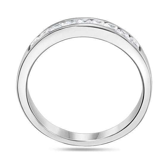 1/2 CT. T.w. Princess-Cut Diamond Nine Stone Wedding Band in 14K White Gold (I/Si2)