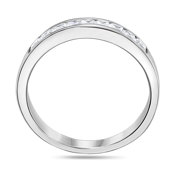 1/2 CT. T.w. Princess-Cut Diamond Nine Stone Wedding Band in 14K White Gold (H/Vs2)