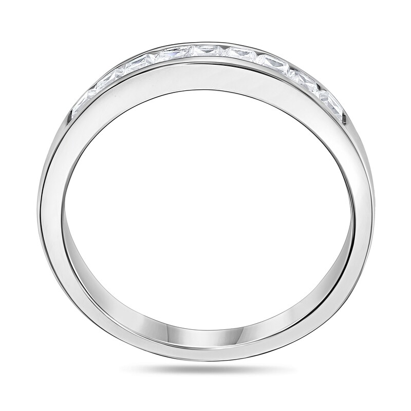 Main Image 3 of 1/2 CT. T.W. Princess-Cut Diamond Nine Stone Wedding Band in 14K White Gold (H/VS2)