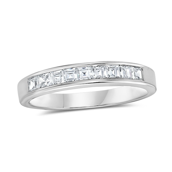 1/2 CT. T.w. Princess-Cut Diamond Nine Stone Wedding Band in Platinum (H/Vs2)